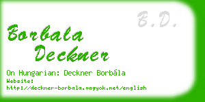 borbala deckner business card